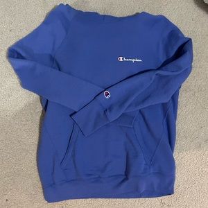 Women’s Blue Champion Logo Hoodie Sweatshirt size M